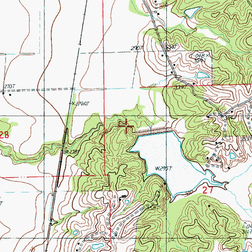 Topographic Map of Cross County, AR