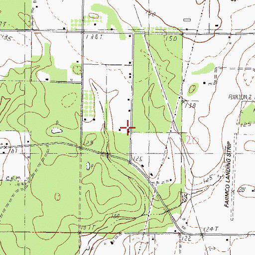 Topographic Map of Basin Temple Church of God, MS