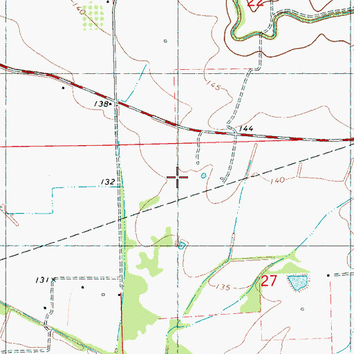 Topographic Map of Church of God, MS