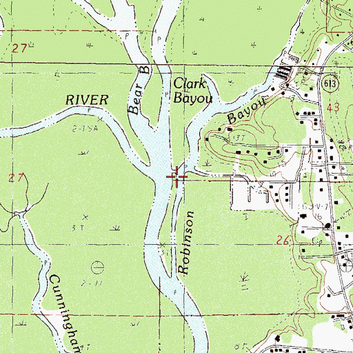 Topographic Map of Clark Bayou, MS