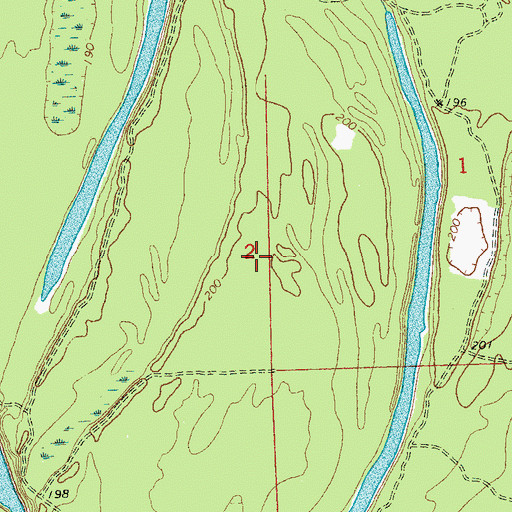 Topographic Map of Clark Towhead, MS