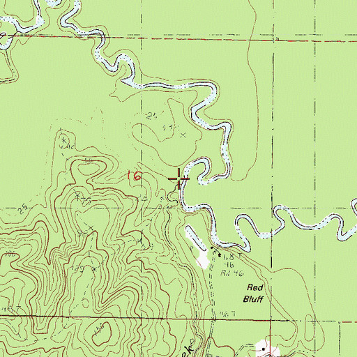 Topographic Map of Clay Creek, MS
