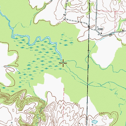 Topographic Map of Clear Creek, TN