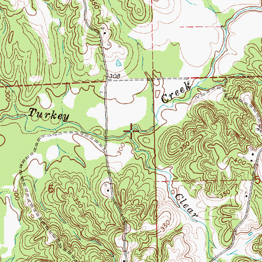 Topographic Map of Clear Creek, MS