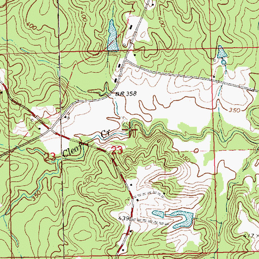 Topographic Map of Clear Creek, MS
