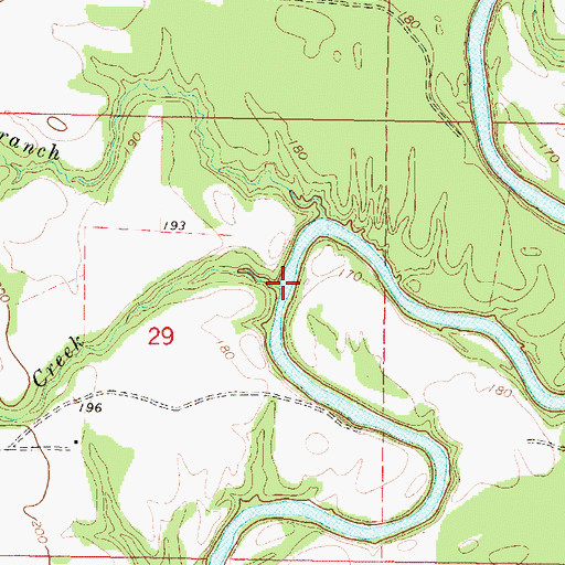 Topographic Map of Clear Creek, MS