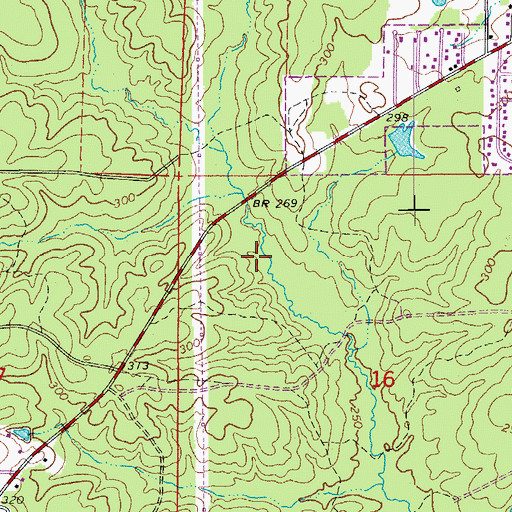 Topographic Map of Grant County, AR