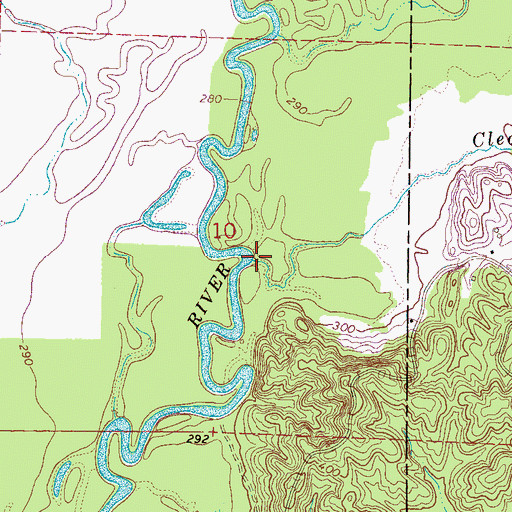Topographic Map of Clear Creek, MS