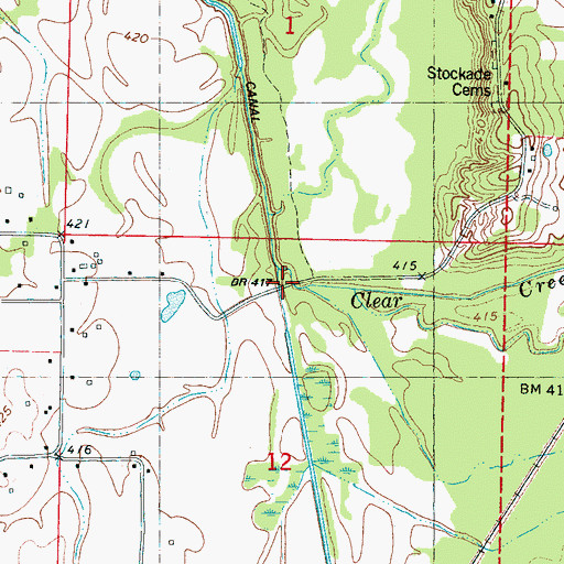 Topographic Map of Clear Creek, MS