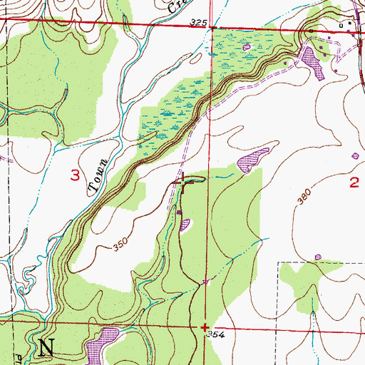 Topographic Map of Hempstead County, AR