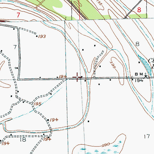 Topographic Map of Clear Lake Church, MS