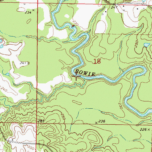 Topographic Map of Clear Run, MS