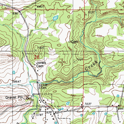 Topographic Map of Izard County, AR