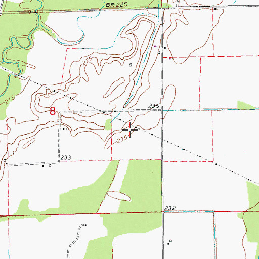 Topographic Map of Jackson County, AR