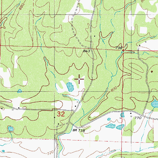 Topographic Map of Johnson County, AR
