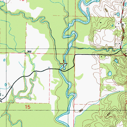 Topographic Map of Cobbs Creek, MS