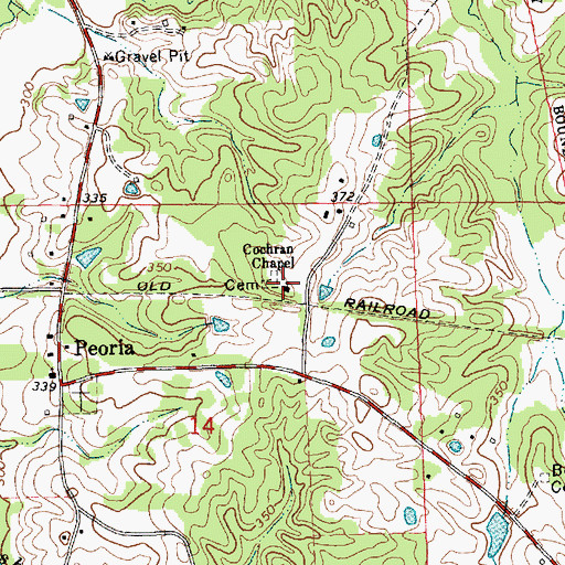 Topographic Map of Cochran Chapel, MS