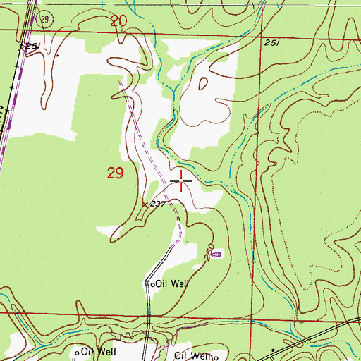 Topographic Map of Lafayette County, AR