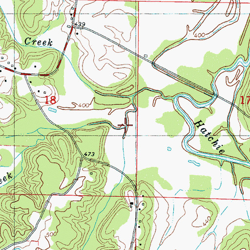 Topographic Map of Cody Creek, MS