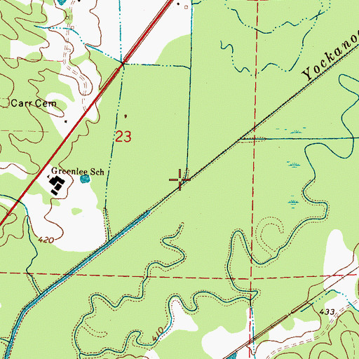 Topographic Map of Cole Creek, MS
