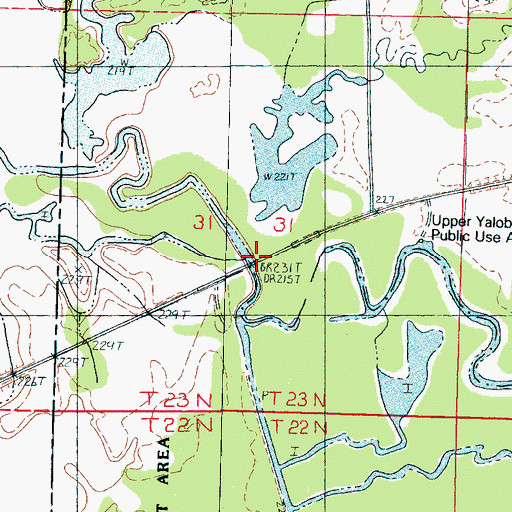 Topographic Map of Coles Creek, MS