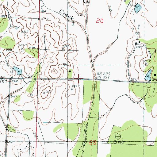 Topographic Map of Coles Creek School, MS