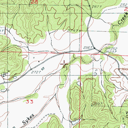 Topographic Map of Collins Gulley Creek, MS
