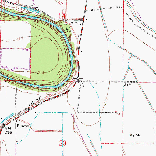 Topographic Map of Plum Bayou School (historical), AR