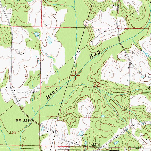 Topographic Map of Colters Creek, MS