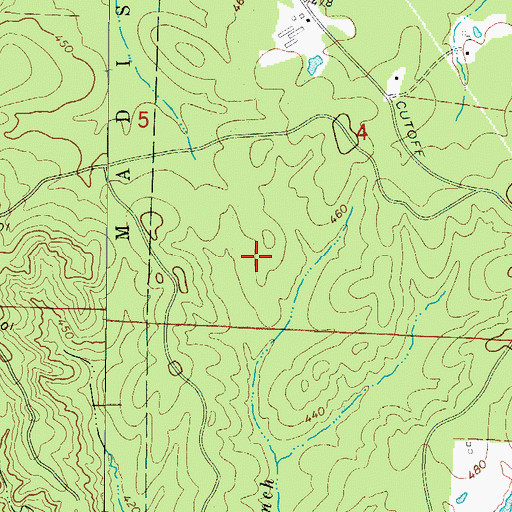 Topographic Map of Howard County, AR