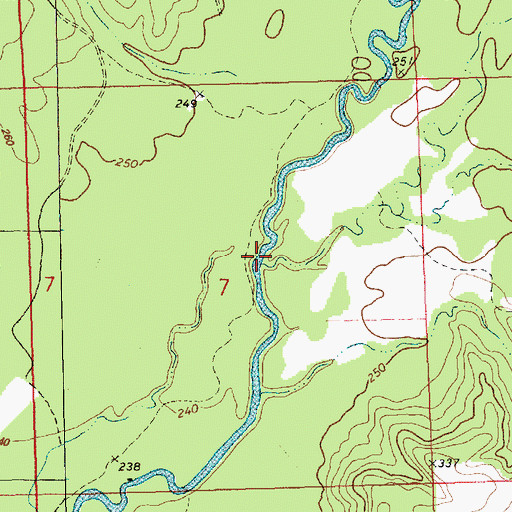 Topographic Map of Colwell Branch, MS