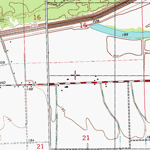 Topographic Map of Commerce, MS