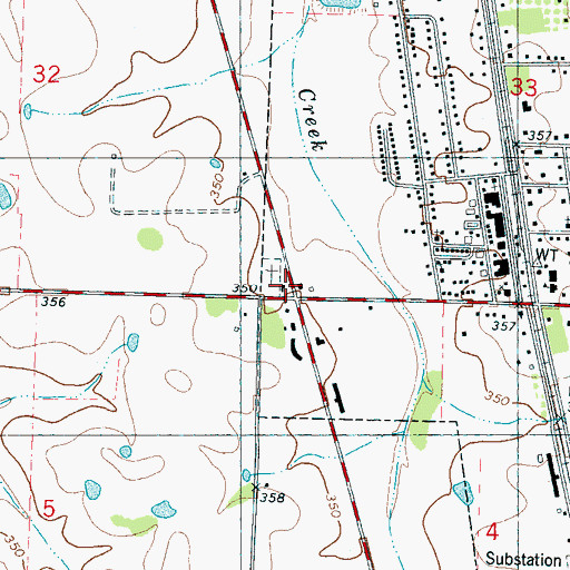 Topographic Map of Como Church, MS