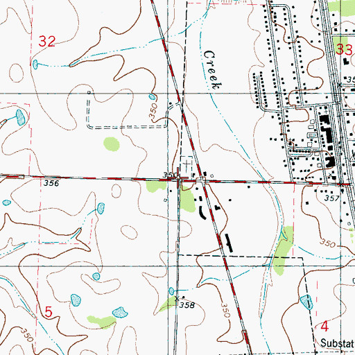 Topographic Map of Como School, MS