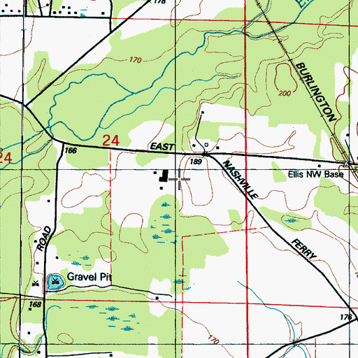Topographic Map of Concord School, MS