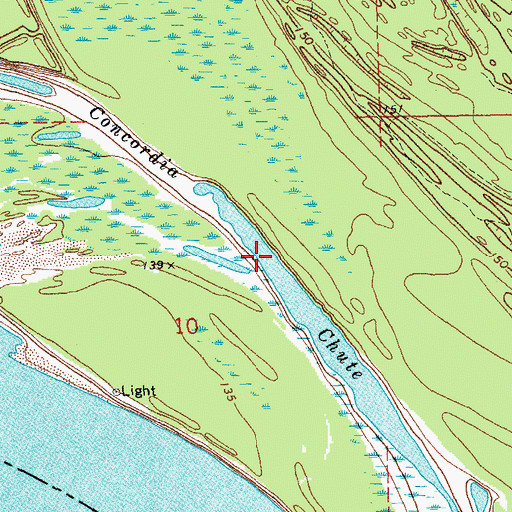 Topographic Map of Concordia Chute, MS