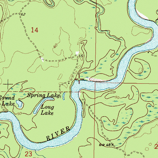 Topographic Map of Conn Creek, MS