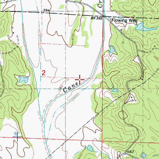 Topographic Map of Cook Creek, MS