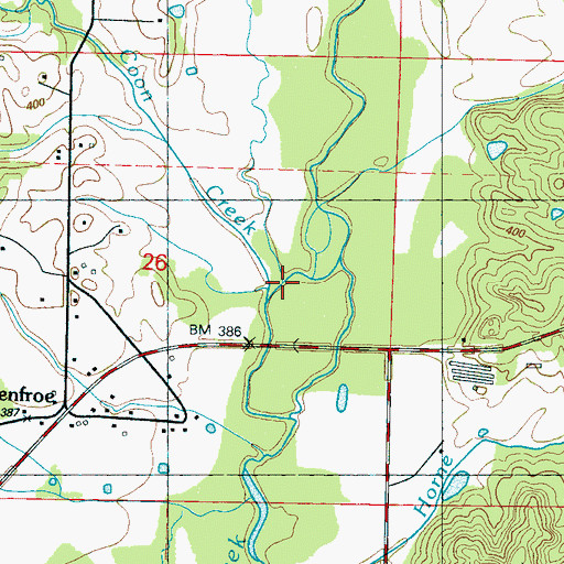 Topographic Map of Coon Creek, MS
