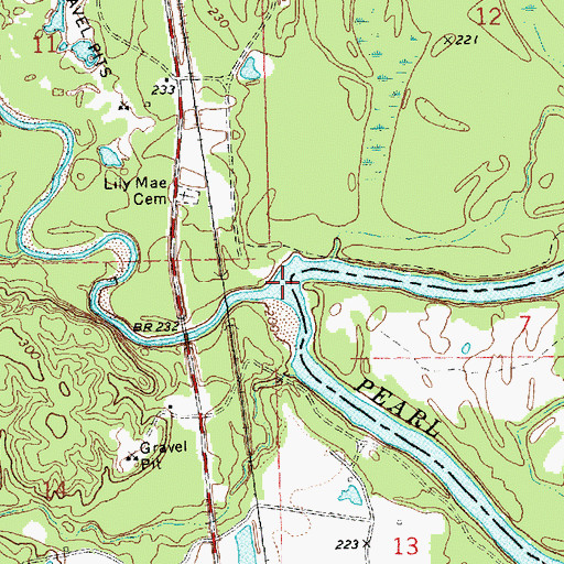 Topographic Map of Copiah Creek, MS