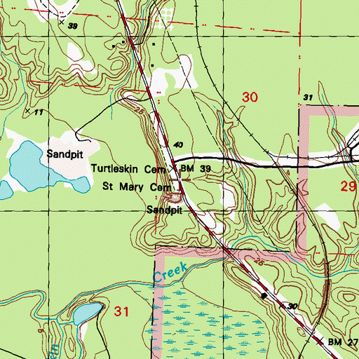 Topographic Map of Corinth Church, MS