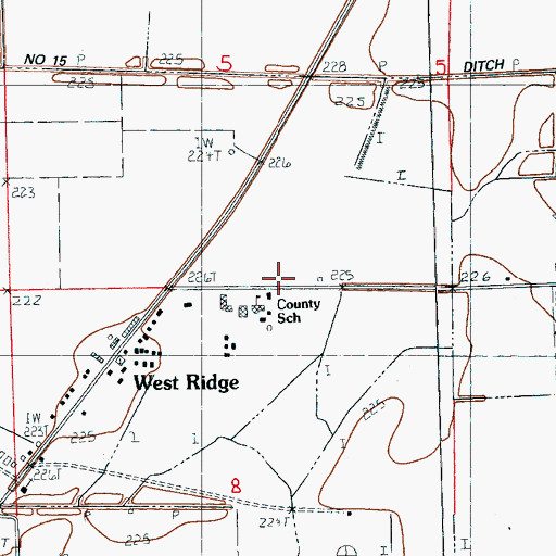 Topographic Map of Missco School, AR