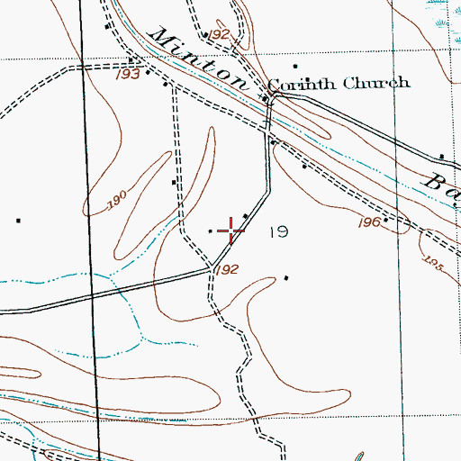 Topographic Map of Corinth School, MS