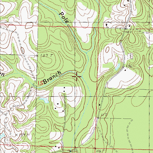 Topographic Map of Cowpen Branch, MS