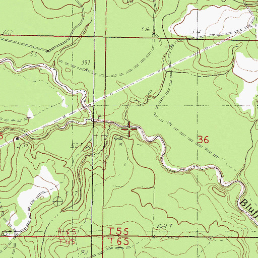 Topographic Map of Cowpen Creek, MS