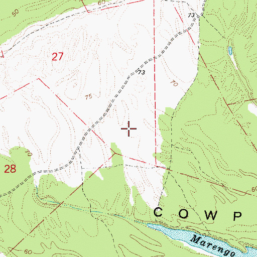 Topographic Map of Cowpen Point, MS