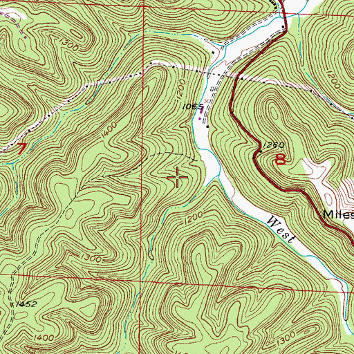 Topographic Map of Township of Cedar, AR