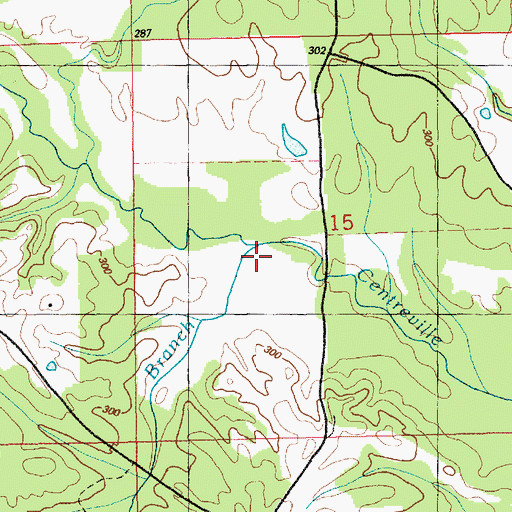 Topographic Map of Crawford Branch, MS