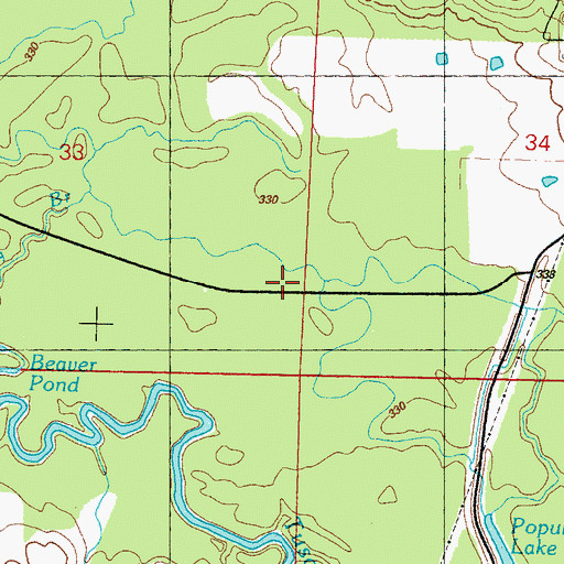 Topographic Map of Creal Field Branch, MS