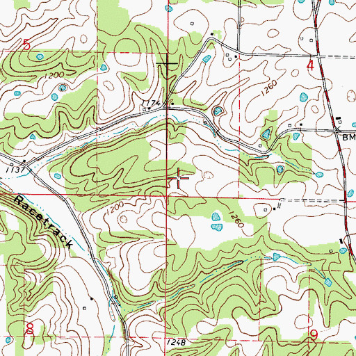 Topographic Map of Township of Coin, AR